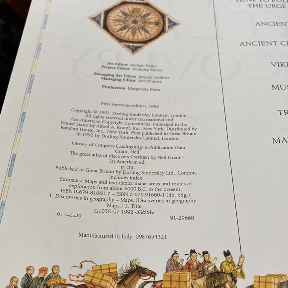 The great Atlas of discovery First American edition copyright 1992 - Picture 8 of 9